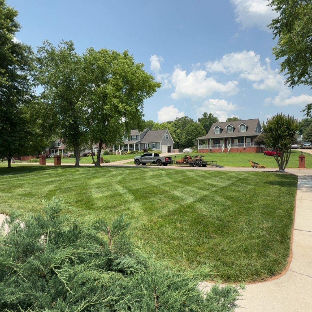Residential front yard lawn care and landscaping Chattanooga TN